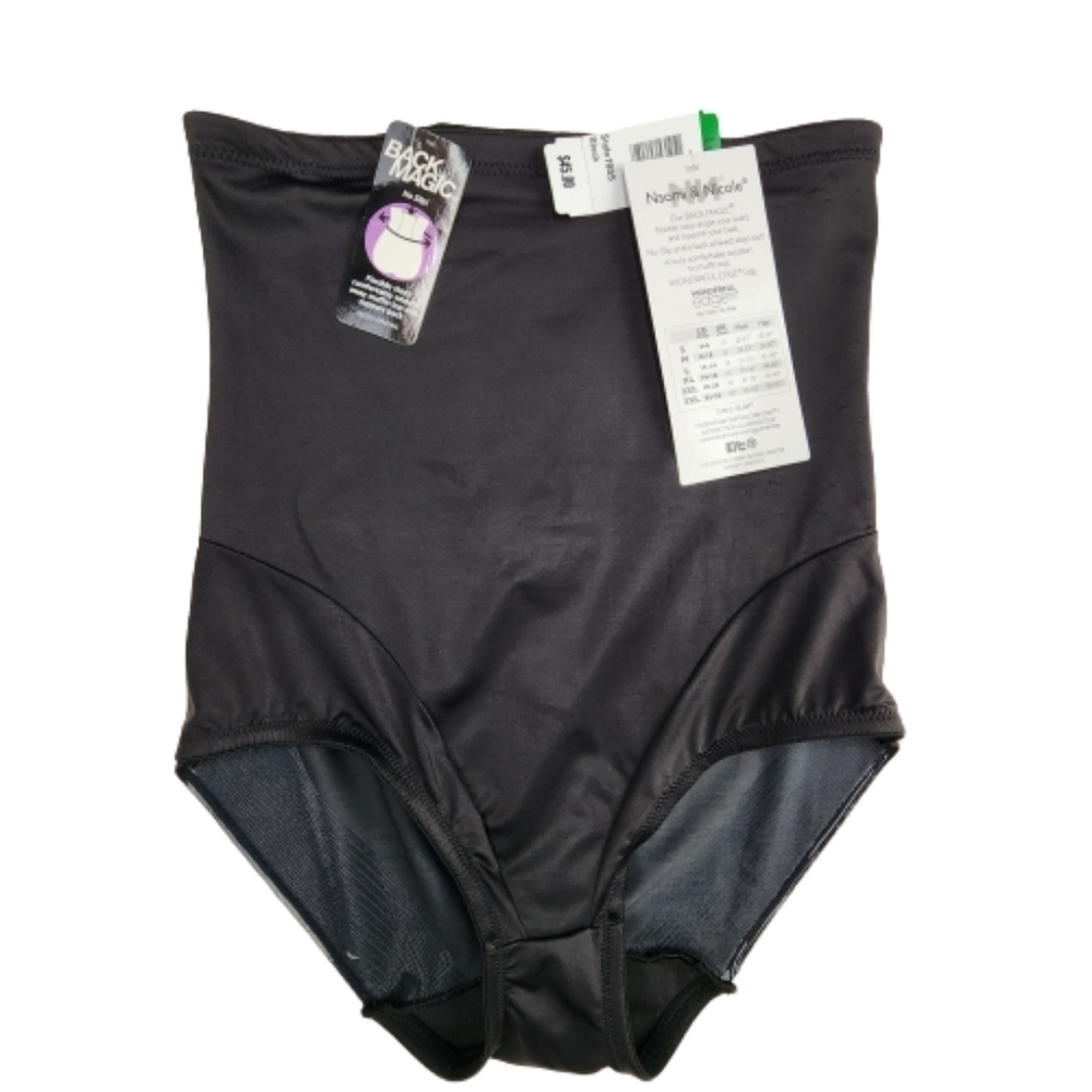 Naomi & Nicole NWT Black Magic No Slip Shapewear Size Large